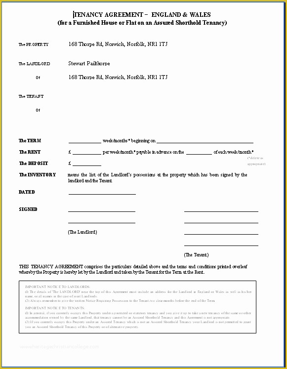 Lease Agreement Template Free Of Printable Sample Rental Agreement Doc form