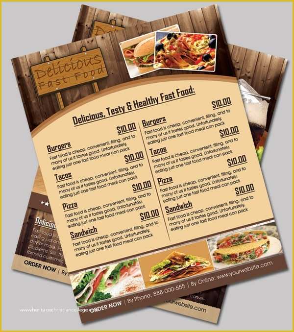 Left Side Menu Website Templates Free Download Of 23 Fast Food Flyer Templates Free Psd Ai Vector Eps