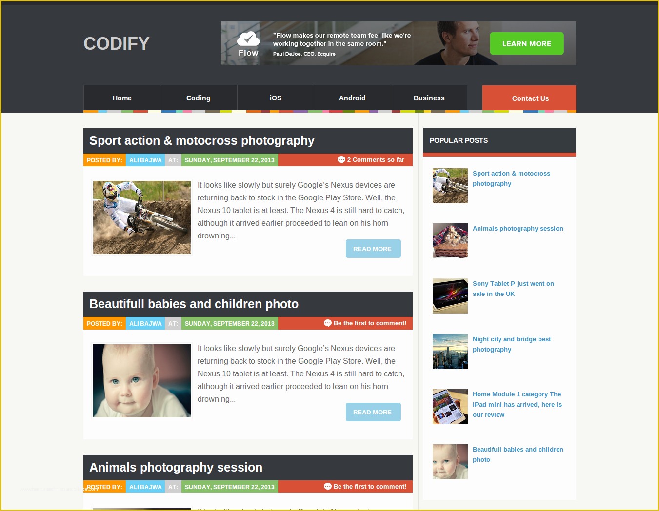 Left Side Menu Website Templates Free Download Of Codify Blogger Template