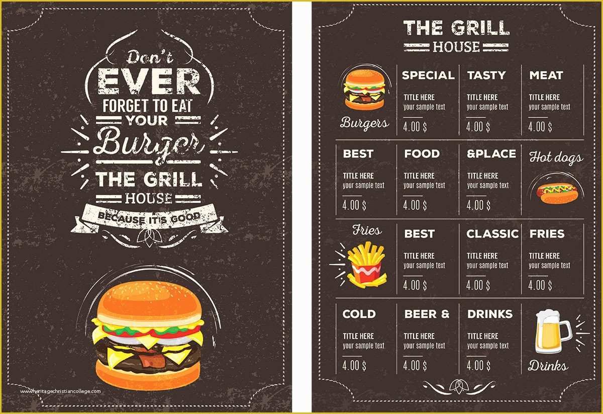 Left Side Menu Website Templates Free Download Of top 30 Free Restaurant Menu Psd Templates In 2018 Colorlib