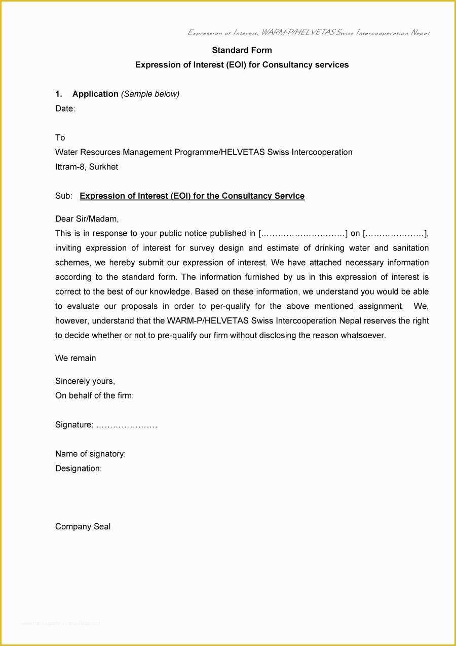 Letter Of Interest Template Free Of 30 Amazing Letter Of Interest Samples & Templates