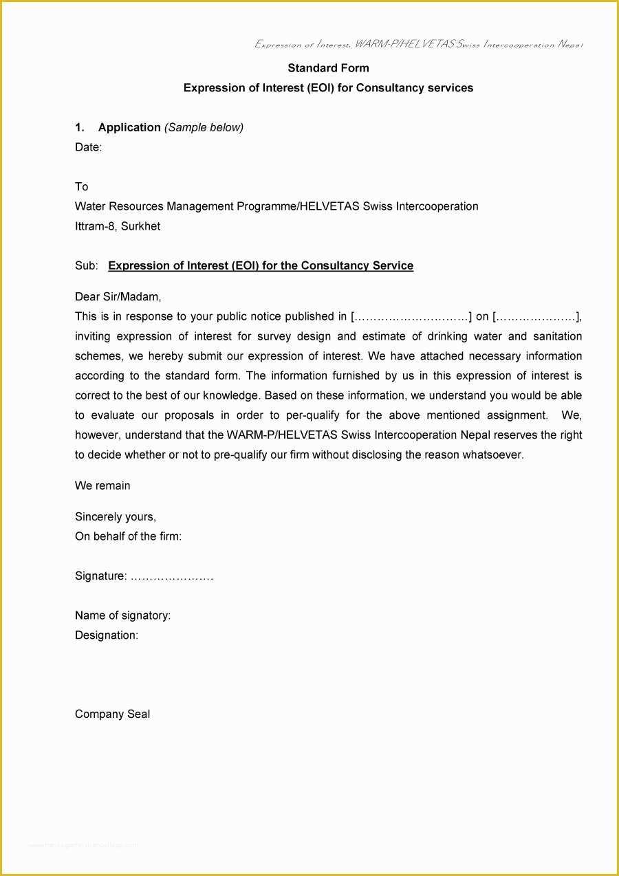 Letter Of Interest Template Free Of 30 Amazing Letter Of Interest Samples &amp; Templates