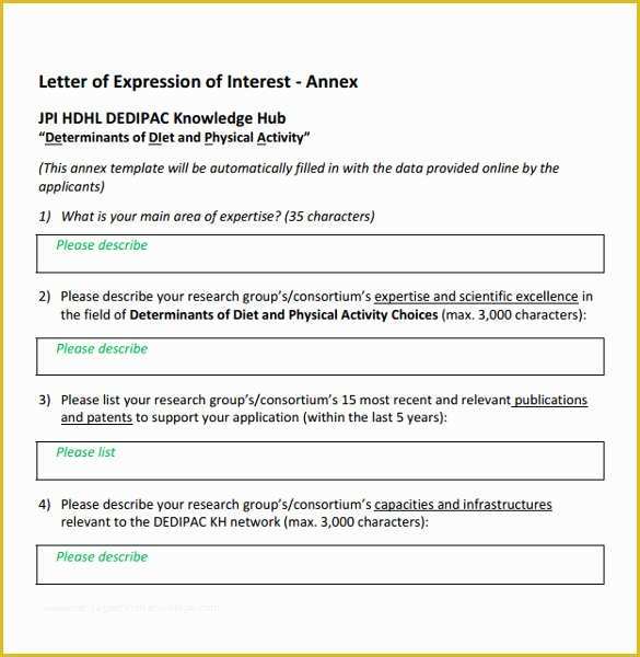 Letter Of Interest Template Free Of 7 Letter Interest formats Download for Free