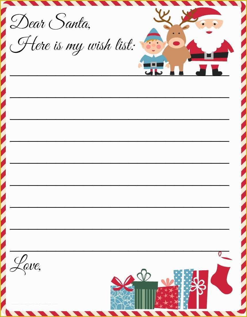Letter to Santa Template Free Printable Of Free Printable Letter to Santa Template Cute Christmas