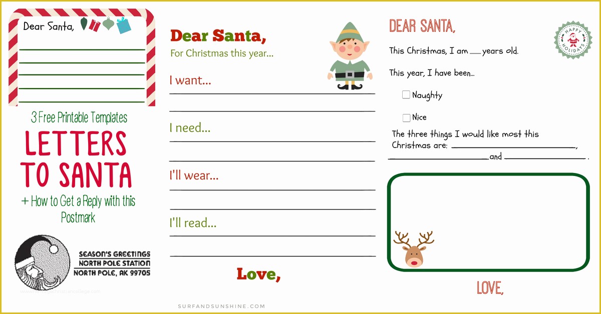 Letter to Santa Template Free Printable Of Free Printable Letter to Santa Templates and How to Get A