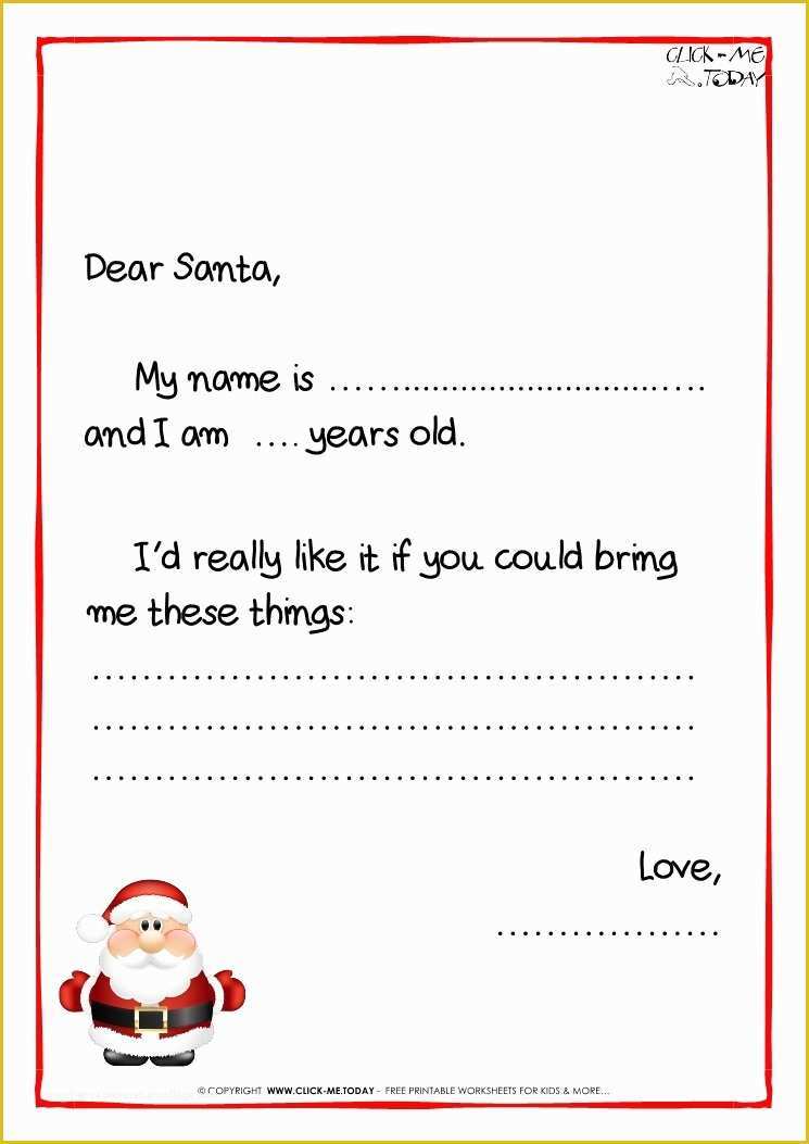 Letter to Santa Template Free Printable Of Santa Claus Letter Templates Invitation Template
