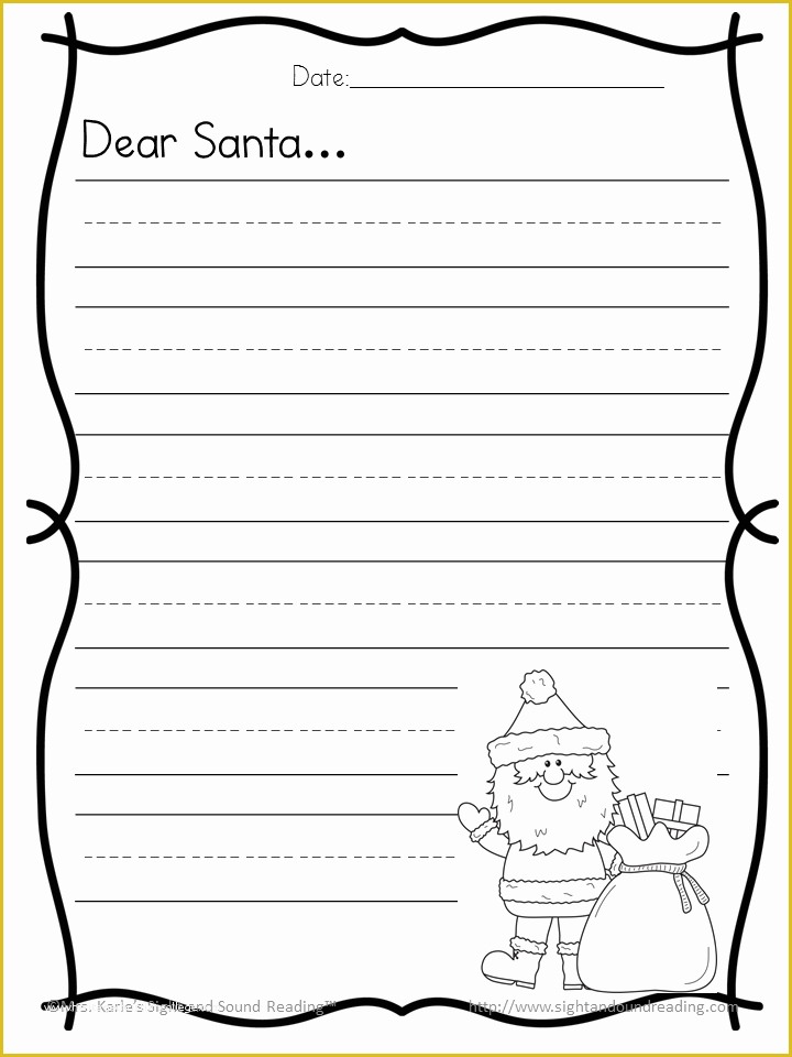 Letter to Santa Template Free Printable Of Santa Letter Free Cute Template to Write A Letter to