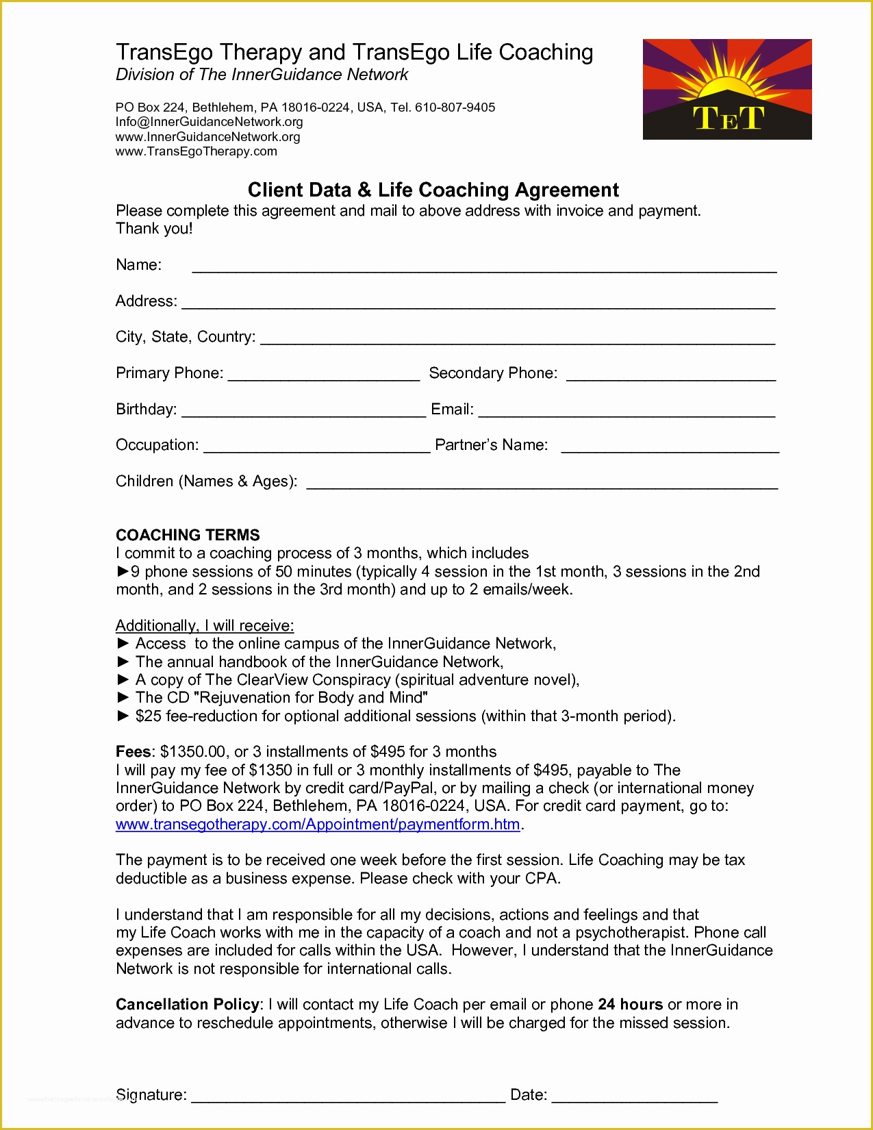 Life Coaching Contract Template Free Of 8 Best Of Executive Coaching Agreement Template