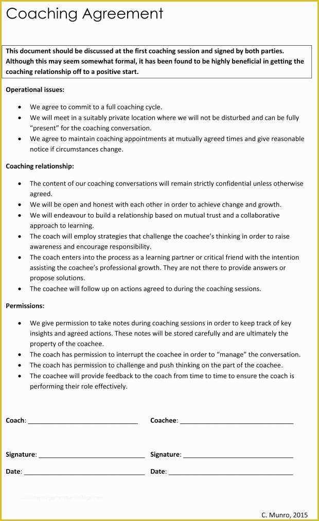 Life Coaching Contract Template Free Of Bloggingchallenge