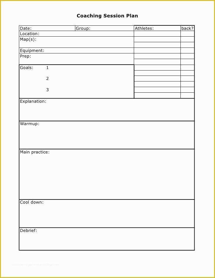 Life Coaching Contract Template Free Of Session Plan Template