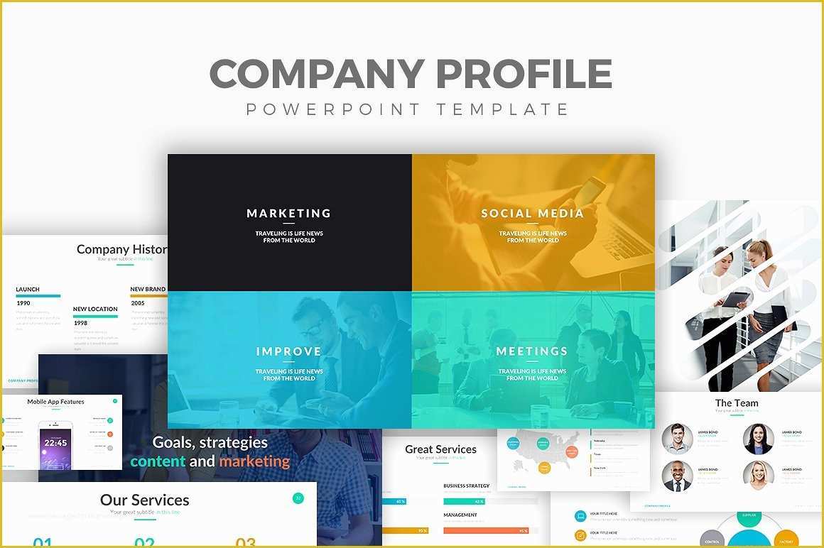 Lightroom Slideshow Templates Free Download Of Pany Profile Powerpoint Template Powerpoint Templates