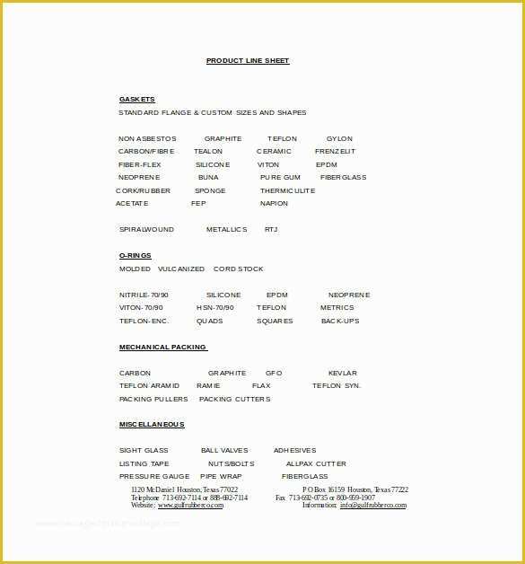 Line Sheet Template Free Of 10 Line Sheet Templates Free Sample Example format