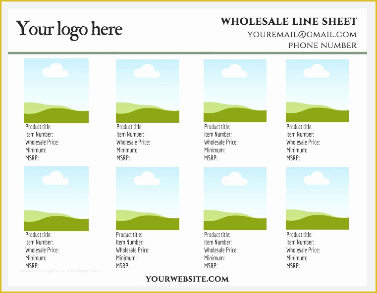 Line Sheet Template Free Of Do I Need A wholesale Line Sheet Get A Free Canva