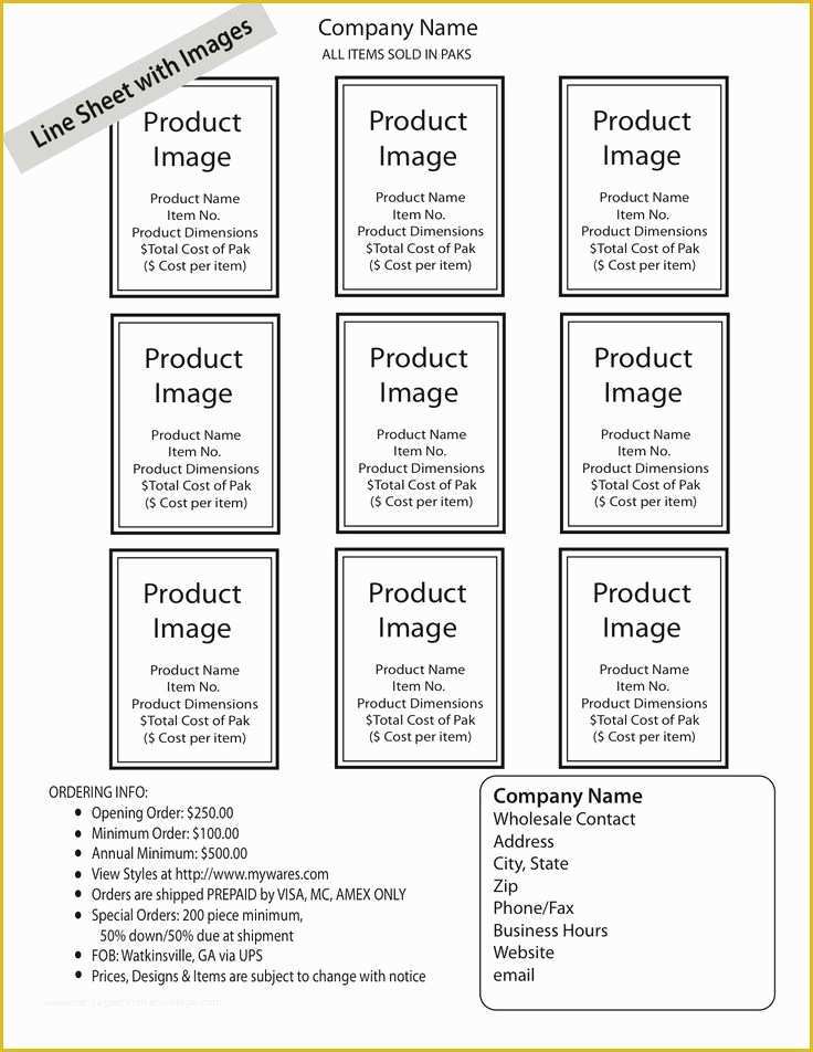 Line Sheet Template Free Of Line Sheet Template Google Search