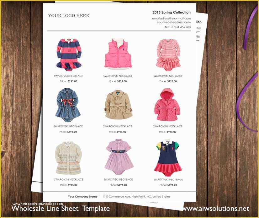 Line Sheet Template Free Of wholesale Linesheet Template Line Sheet Template Product