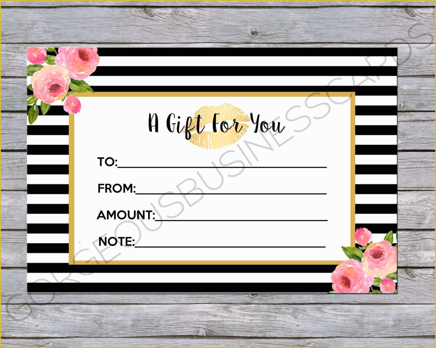 Lipsense Gift Certificate Template Free Of Lipsense Gift Certificate Gift Card Customized to Your