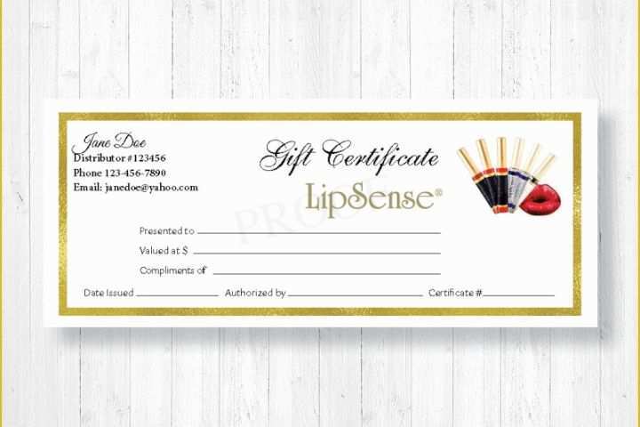 Lipsense Gift Certificate Template Free Of Lipsense Gift Certificates – Pdq Lip Prints