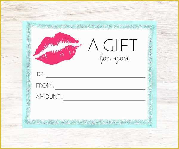 Lipsense Gift Certificate Template Free Of Makeup Gift Certificate Template Editable Lipsense Gift