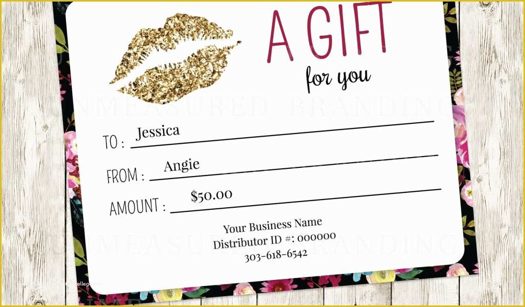 Lipsense Gift Certificate Template Free Of Printable Gift Certificates Line Free Lipsense Gift