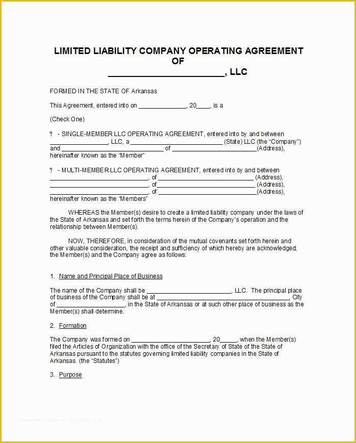 Llc Operating Agreement Template Free Of 30 Free Professional Llc Operating Agreement Templates