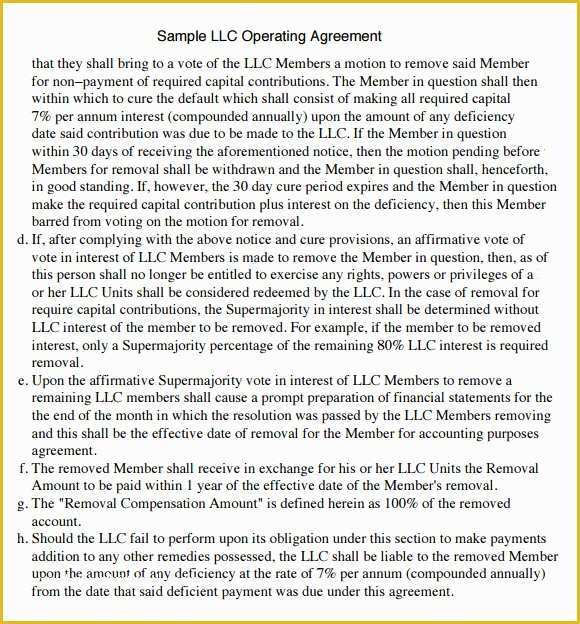 Llc Operating Agreement Template Free Of 9 Sample Llc Operating Agreement Templates to Download