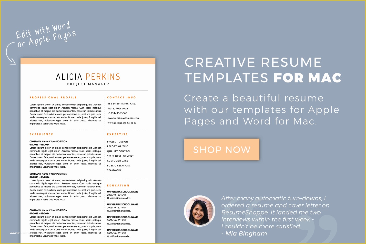 Mac Pages Templates Free Download Of Resume Templates for Mac Word &amp; Apple Pages Instant