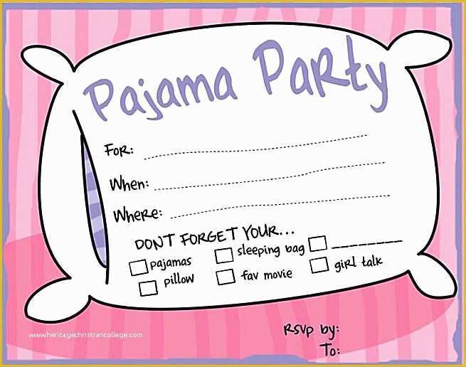 Make Your Own Will Free Template Of 9 Free Printable Sleepover Invitations She Ll Love