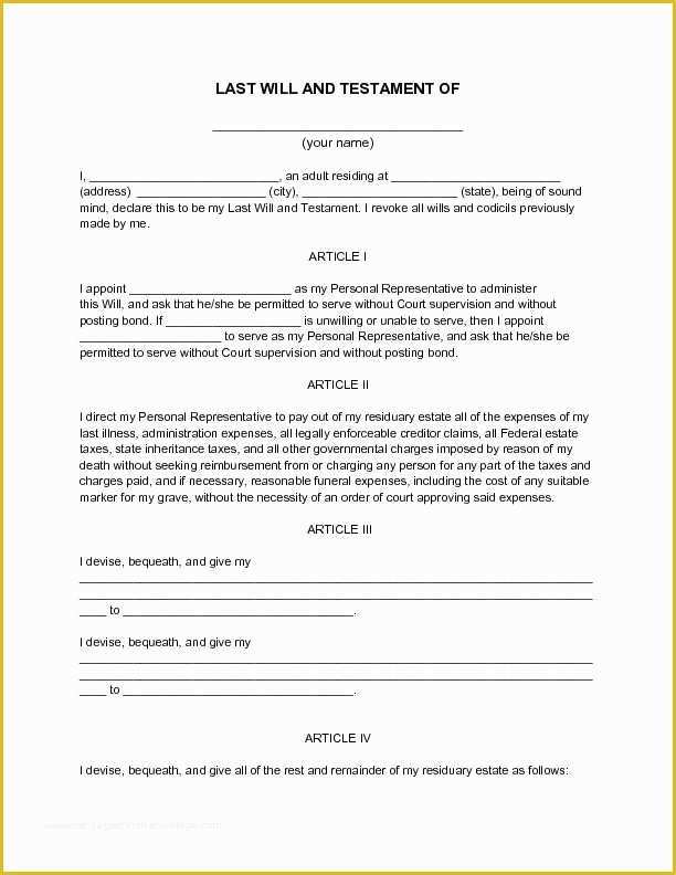 Make Your Own Will Free Template Of Codicil to Will Free Template Uk Templates Resume