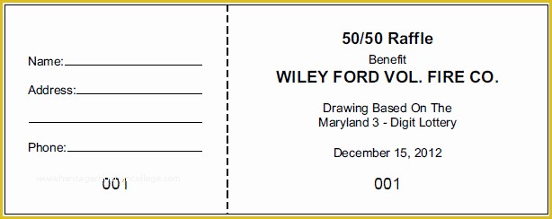 Make Your Own Will Free Template Of Regular Raffle Ticket