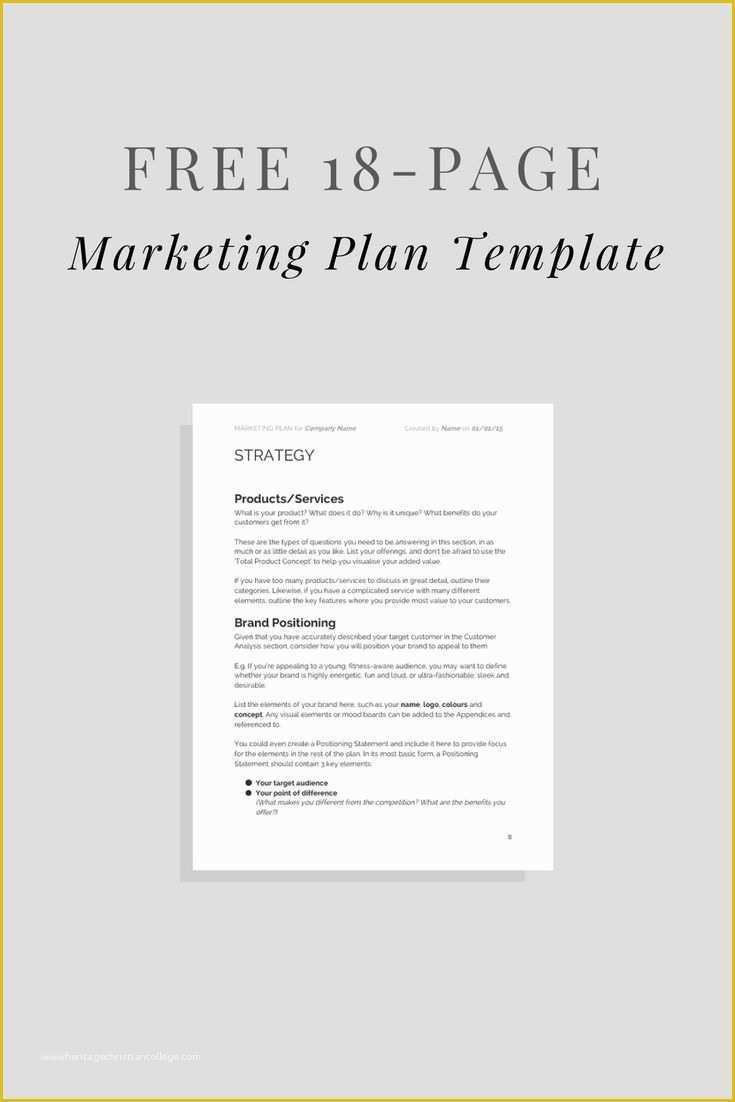 Marketing Plan Template Free Of Best 25 Marketing Plan Template Ideas On Pinterest