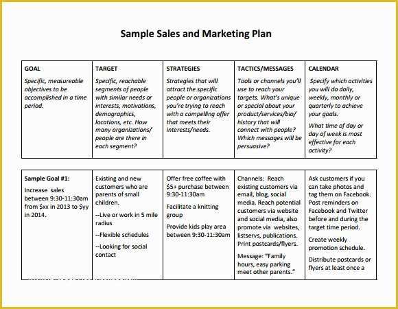 Marketing Plan Template Free Of Free Sales Plan Templates Free Printables Word Excel