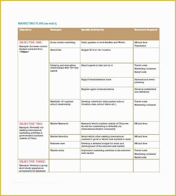 Marketing Plan Template Free Of Marketing Plan Template 65 Free Word Excel Pdf format