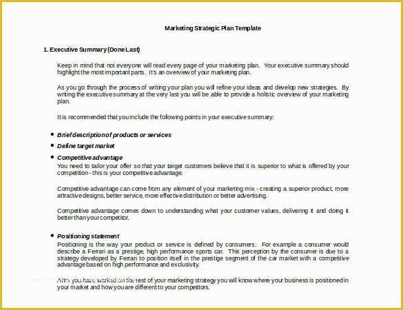 Marketing Plan Template Free Of Marketing Strategy Templates 20 Pdf Word format