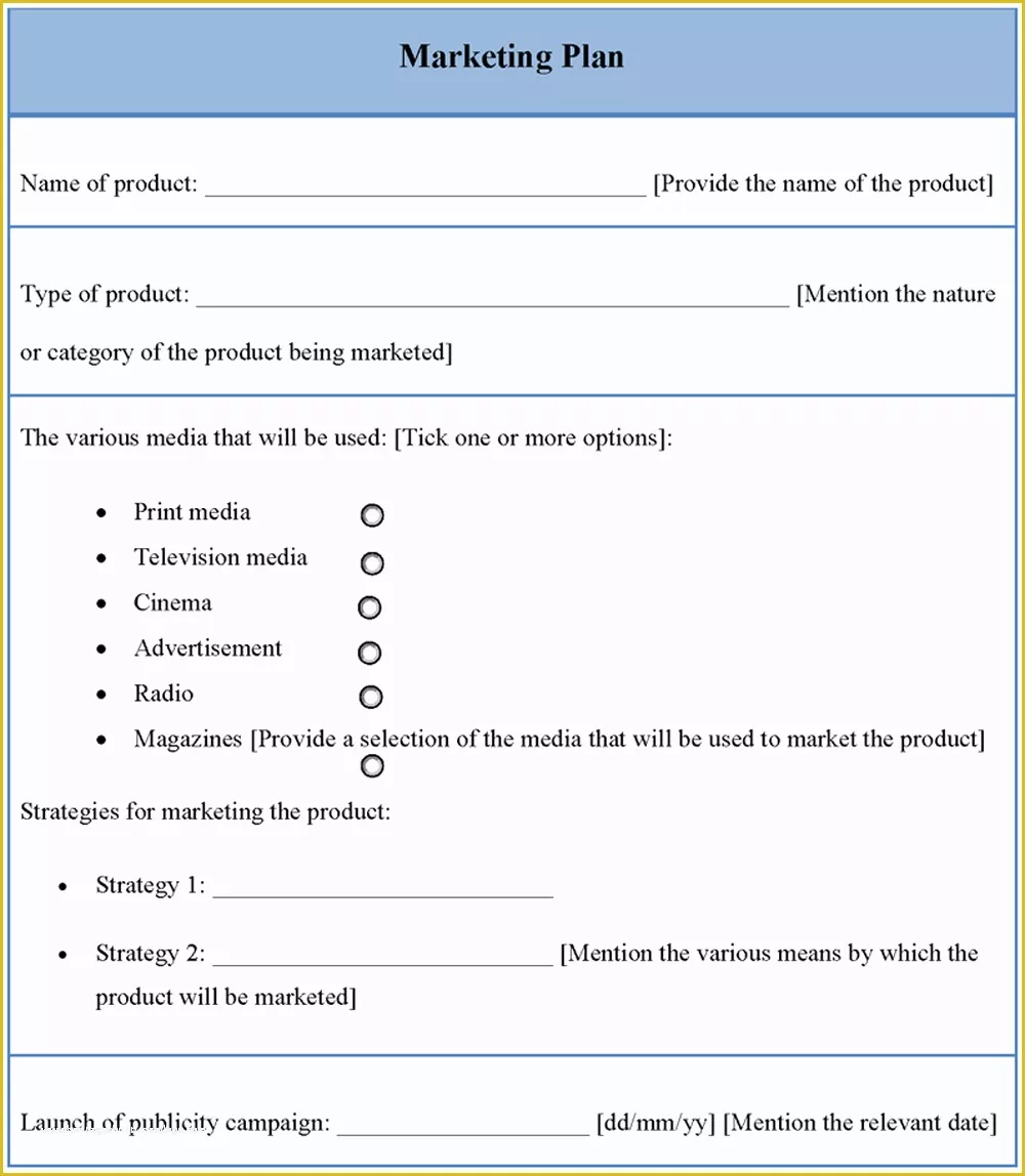 Marketing Plan Template Free Of Plan Template for Marketing Sample Of Marketing Plan