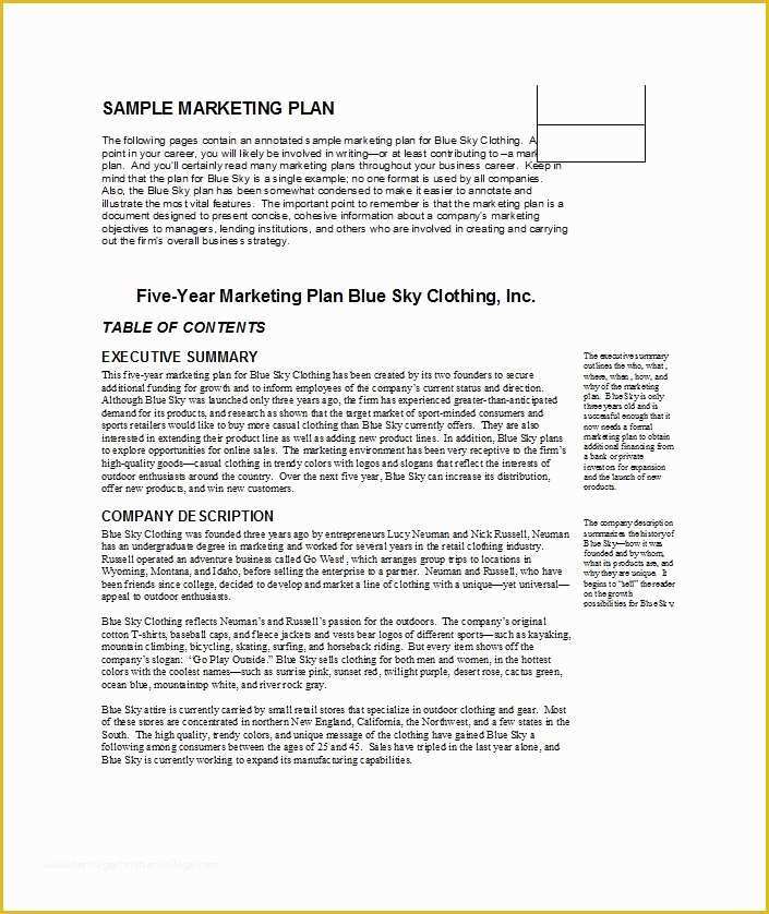 Marketing Templates Free Download Of 33 Free Professional Marketing Plan Templates Free