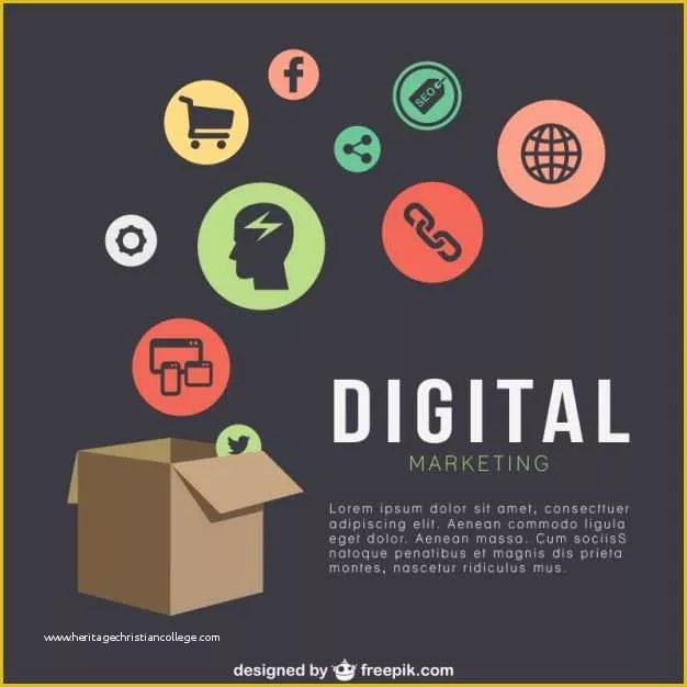 Marketing Templates Free Download Of Digital Marketing Template with Icons Vector