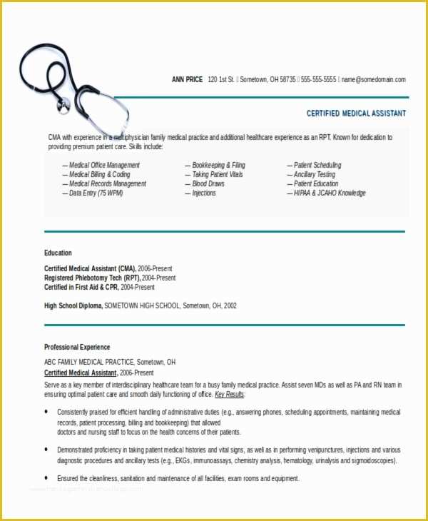Medical Cv Template Free Download Of 10 Medical Administrative assistant Resume Templates