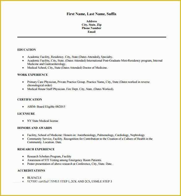 Medical Cv Template Free Download Of 13 Doctor Resume Templates Pdf Doc