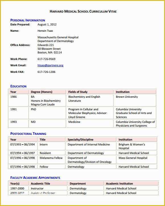 Medical Cv Template Free Download Of 8 Medical Cv Templates Download for Free