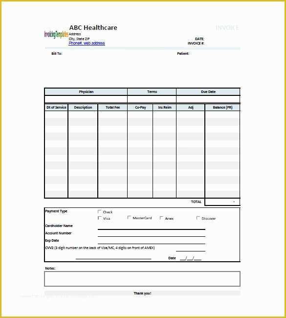 Medical Invoice Template Free Download Of 16 Medical Invoice Templates Doc Pdf