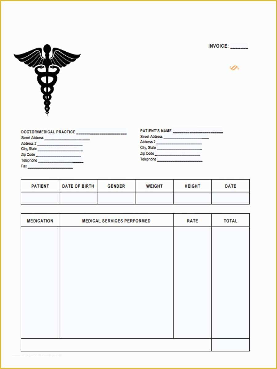 Medical Invoice Template Free Download Of 5 Medical Invoice form Samples Free Sample Example