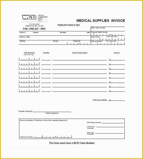 Medical Invoice Template Free Download Of Medical and Health Invoice Templates 14 Free Word