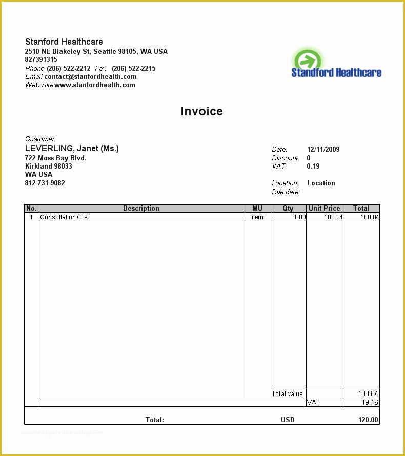 Medical Invoice Template Free Download Of Medical Bill format In Word â Analysis Template Billing