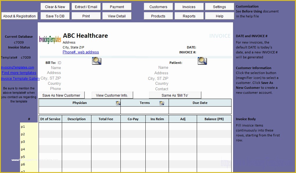 Medical Invoice Template Free Download Of Medical Billing forms Templates Wevo