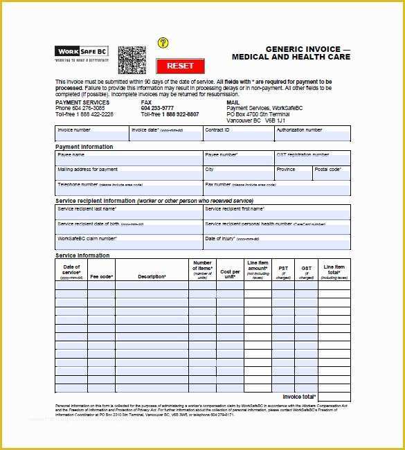 Medical Invoice Template Free Download Of Medical Invoice Template 12 Free Word Excel Pdf