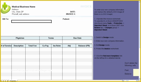 Medical Invoice Template Free Download Of Medical Invoice Template Free and software