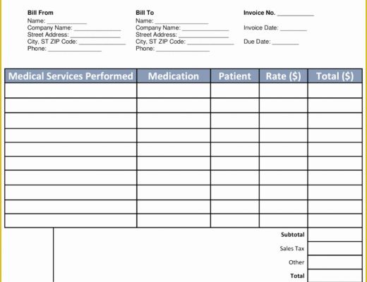 Medical Invoice Template Free Download Of Medical Invoice Template Invoice Design Inspiration