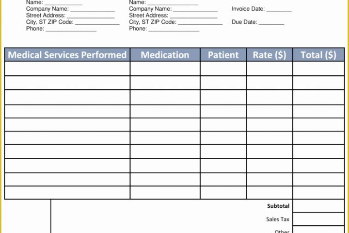 Medical Invoice Template Free Download Of Medical Invoice Template Invoice Design Inspiration