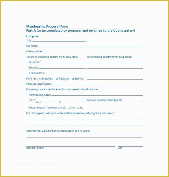 Membership Application form Template Free Of 15 Membership Application Templates – Free Sample