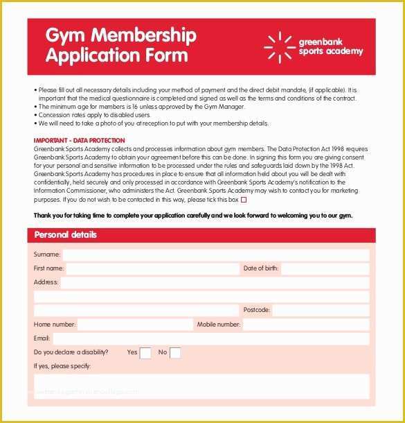 Membership Application form Template Free Of 15 Membership Application Templates – Free Sample